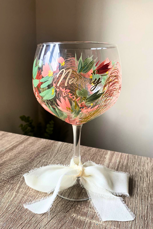 Hand-Painted Gin Glass