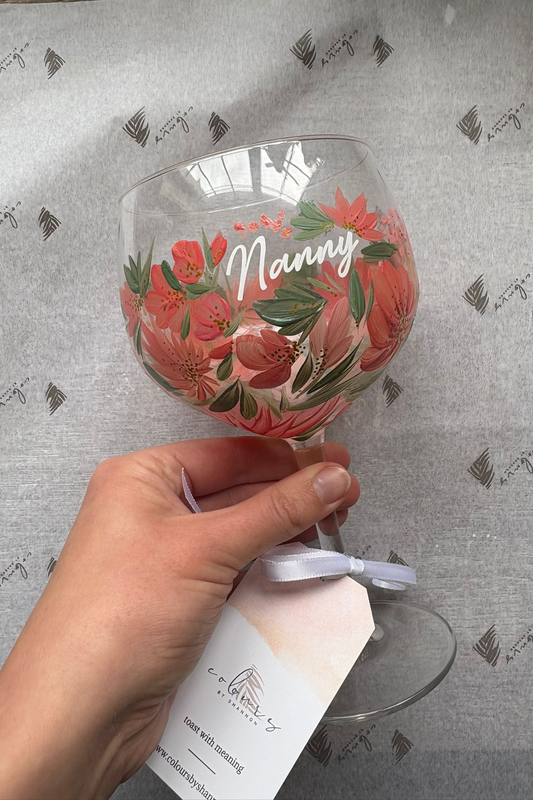 Hand-Painted Gin Glass